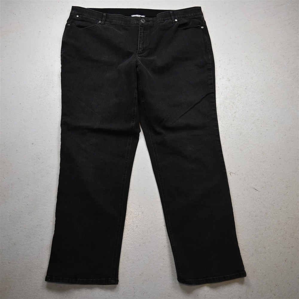 CJ Banks 20W High Rise Skinny Black Stretch Denim Womens Jeans